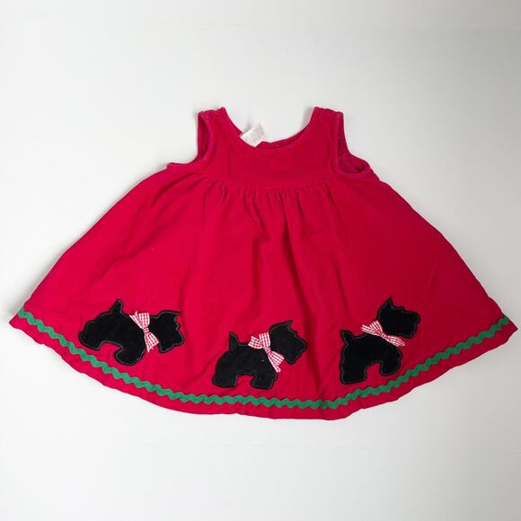 Vintage Samara Corduroy Scottie Dress - Picture 1 of 3